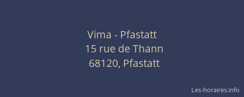 Vima - Pfastatt