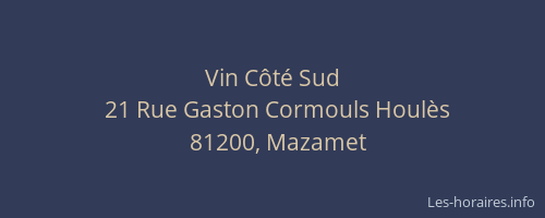 Vin Côté Sud