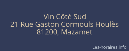 Vin Côté Sud