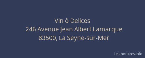 Vin ô Delices