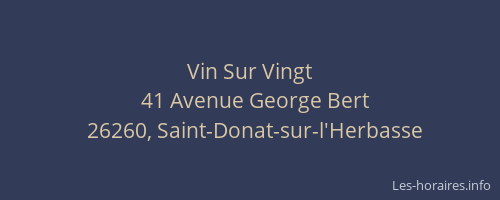 Vin Sur Vingt