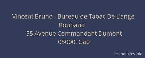 Vincent Bruno . Bureau de Tabac De L'ange Roubaud