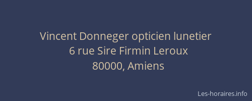 Vincent Donneger opticien lunetier