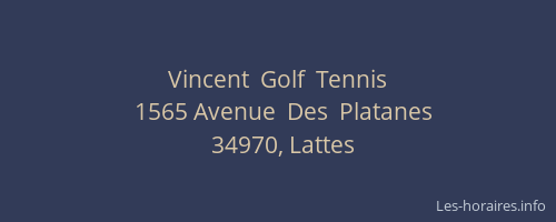 Vincent  Golf  Tennis