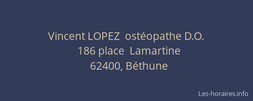 Vincent LOPEZ  ostéopathe D.O.