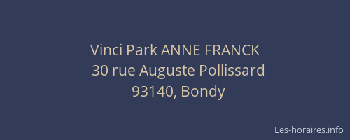 Vinci Park ANNE FRANCK