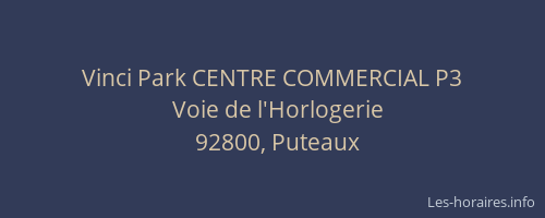 Vinci Park CENTRE COMMERCIAL P3