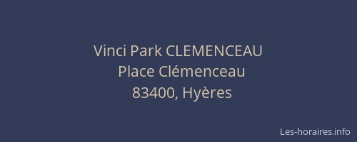 Vinci Park CLEMENCEAU