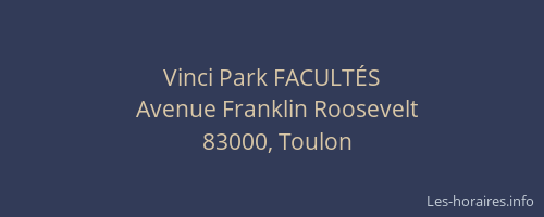 Vinci Park FACULTÉS
