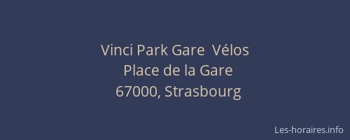 Vinci Park Gare  Vélos