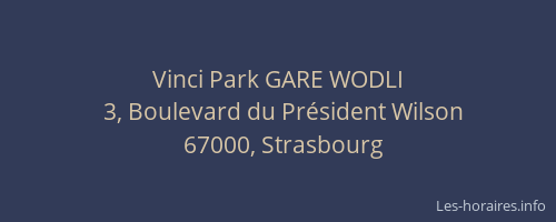 Vinci Park GARE WODLI