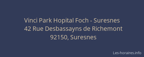 Vinci Park Hopital Foch - Suresnes