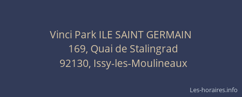 Vinci Park ILE SAINT GERMAIN