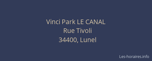 Vinci Park LE CANAL