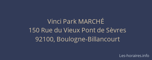 Vinci Park MARCHÉ