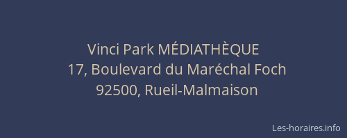 Vinci Park MÉDIATHÈQUE