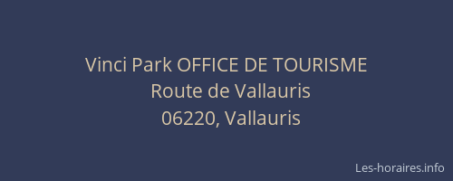 Vinci Park OFFICE DE TOURISME