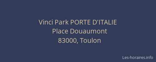 Vinci Park PORTE D'ITALIE