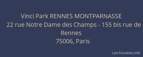 Vinci Park RENNES MONTPARNASSE