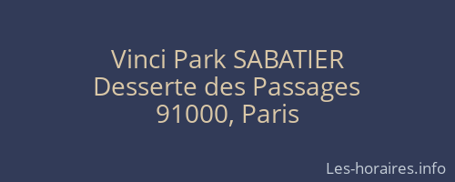 Vinci Park SABATIER