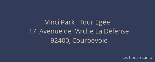 Vinci Park   Tour Egée