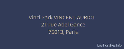 Vinci Park VINCENT AURIOL