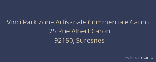 Vinci Park Zone Artisanale Commerciale Caron