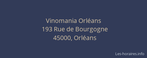 Vinomania Orléans