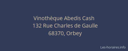 Vinoth&egrave;que Abedis Cash