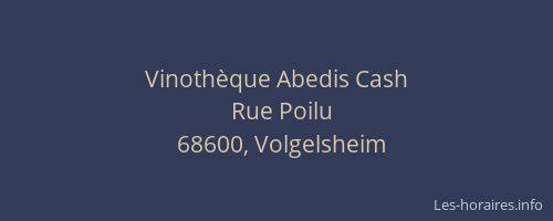 Vinoth&egrave;que Abedis Cash