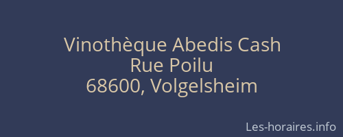 Vinothèque Abedis Cash