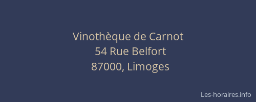 Vinothèque de Carnot