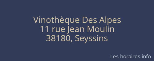 Vinothèque Des Alpes