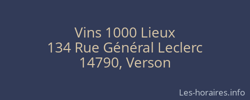 Vins 1000 Lieux