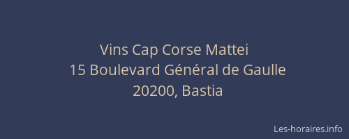 Vins Cap Corse Mattei