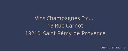 Vins Champagnes Etc...