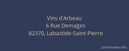 Vins d'Arbeau