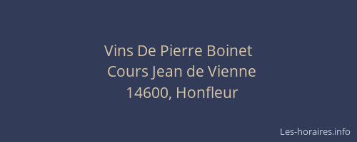 Vins De Pierre Boinet
