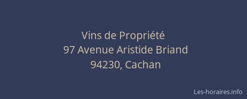 Vins de Propriété
