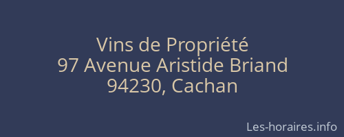 Vins de Propriété
