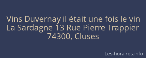Vins Duvernay il était une fois le vin