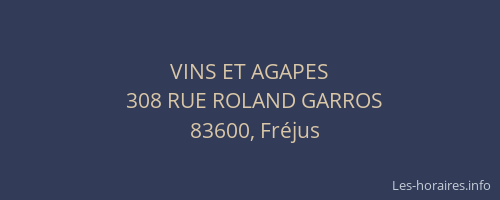 VINS ET AGAPES
