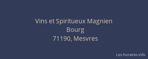 Vins et Spiritueux Magnien