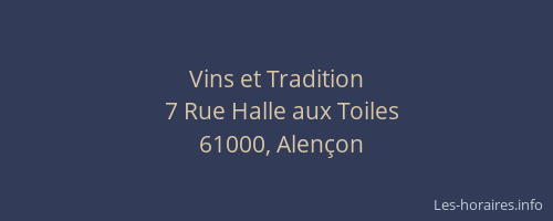 Vins et Tradition