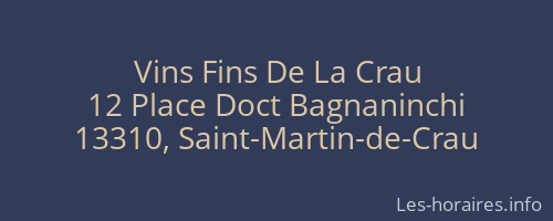 Vins Fins De La Crau