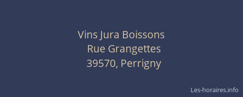 Vins Jura Boissons