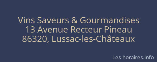 Vins Saveurs & Gourmandises