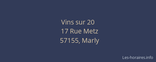 Vins sur 20