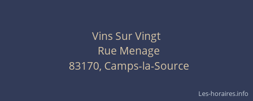 Vins Sur Vingt