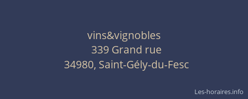 vins&vignobles